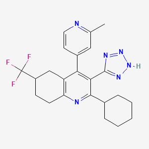 2-cyclohexyl-4-(2-methylpyridin-4-yl)-3-(2H-tetrazol-5-yl)-6-(trifluoromethyl)-5,6,7,8-tetrahydroquinoline