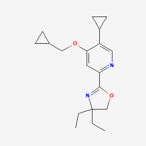 2-[5-cyclopropyl-4-(cyclopropylmethoxy)pyridin-2-yl]-4,4-diethyl-5H-1,3-oxazole