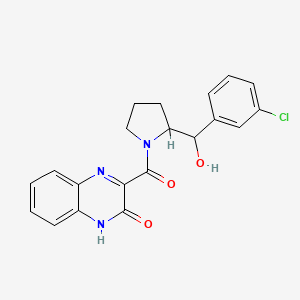 3-[2-[(3-chlorophenyl)-hydroxymethyl]pyrrolidine-1-carbonyl]-1H-quinoxalin-2-one