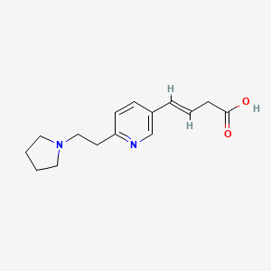 molecular formula C15H20N2O2 B10834884 (E)-4-[6-(2-pyrrolidin-1-ylethyl)pyridin-3-yl]but-3-enoic acid 