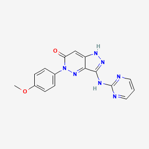 5-(4-Methoxy-phenyl)-3-(pyrimidin-2-ylamino)-1,5-dihydro-pyrazolo[4,3-c]pyridazin-6-one