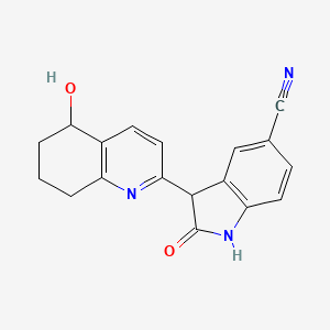 3-(5-Hydroxy-5,6,7,8-tetrahydroquinolin-2-yl)-2-oxoindoline-5-carbonitrile