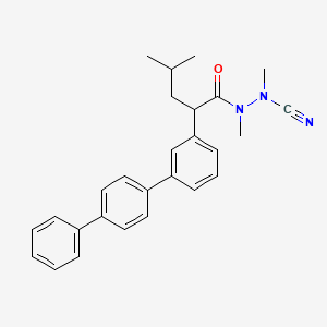 Methyl-[methyl-[4-methyl-2-[3-(4-phenylphenyl)phenyl]pentanoyl]amino]cyanamide