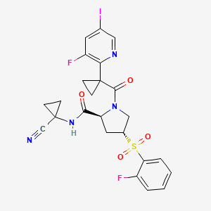 (2S,4R)-N-(1-cyanocyclopropyl)-1-[1-(3-fluoro-5-iodopyridin-2-yl)cyclopropanecarbonyl]-4-(2-fluorophenyl)sulfonylpyrrolidine-2-carboxamide