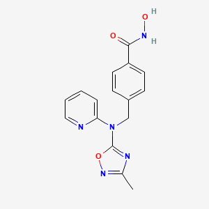 N-hydroxy-4-[[(3-methyl-1,2,4-oxadiazol-5-yl)-pyridin-2-ylamino]methyl]benzamide