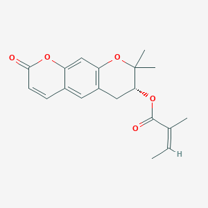 [(3R)-2,2-dimethyl-8-oxo-3,4-dihydropyrano[3,2-g]chromen-3-yl] (Z)-2-methylbut-2-enoate