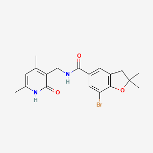 7-bromo-N-[(4,6-dimethyl-2-oxo-1H-pyridin-3-yl)methyl]-2,2-dimethyl-3H-1-benzofuran-5-carboxamide