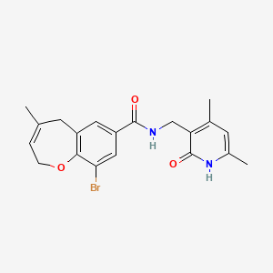 9-bromo-N-[(4,6-dimethyl-2-oxo-1H-pyridin-3-yl)methyl]-4-methyl-2,5-dihydro-1-benzoxepine-7-carboxamide