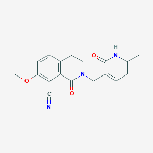 2-[(1,2-Dihydro-4,6-dimethyl-2-oxo-3-pyridinyl)methyl]-1,2,3,4-tetrahydro-7-methoxy-1-oxo-8-isoquinolinecarbonitrile