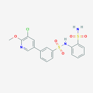 2-[[3-(5-Chloro-6-methoxypyridin-3-yl)phenyl]sulfonylamino]benzenesulfonamide