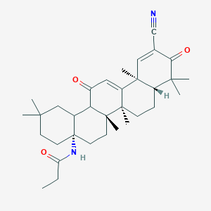 N-[(4aS,6aR,6bS,8aR,12aS)-11-cyano-2,2,6a,6b,9,9,12a-heptamethyl-10,14-dioxo-1,3,4,5,6,7,8,8a,14a,14b-decahydropicen-4a-yl]propanamide