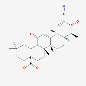 molecular formula C31H41NO4 B10835300 methyl (4aS,6aR,6bS,8aS,9S,12aR)-11-cyano-2,2,6a,6b,9,12a-hexamethyl-10,14-dioxo-3,4,5,6,7,8,8a,9,14a,14b-decahydro-1H-picene-4a-carboxylate 