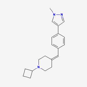 molecular formula C20H25N3 B10835354 1-Cyclobutyl-4-[[4-(1-methylpyrazol-4-yl)phenyl]methylidene]piperidine 