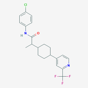 N-(4-chlorophenyl)-2-[4-[2-(trifluoromethyl)pyridin-4-yl]cyclohexyl]propanamide