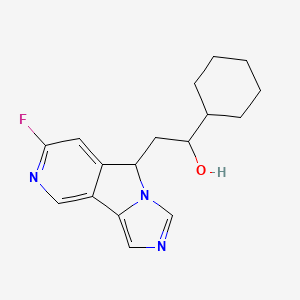 1-Cyclohexyl-2-(10-fluoro-4,6,11-triazatricyclo[6.4.0.02,6]dodeca-1(12),2,4,8,10-pentaen-7-yl)ethanol