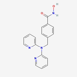 molecular formula C18H16N4O2 B10835499 4-[(dipyridin-2-ylamino)methyl]-N-hydroxybenzamide 