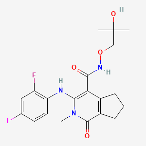 3-(2-fluoro-4-iodoanilino)-N-(2-hydroxy-2-methylpropoxy)-2-methyl-1-oxo-6,7-dihydro-5H-cyclopenta[c]pyridine-4-carboxamide