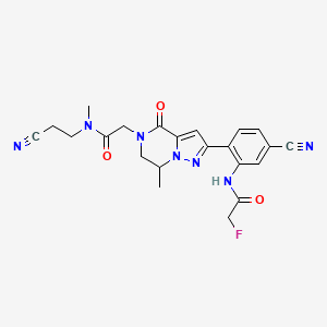 N-(2-cyanoethyl)-2-[2-[4-cyano-2-[(2-fluoroacetyl)amino]phenyl]-7-methyl-4-oxo-6,7-dihydropyrazolo[1,5-a]pyrazin-5-yl]-N-methylacetamide