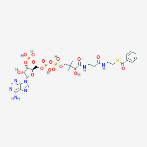 molecular formula C₂₈H₃₇N₇Na₃O₁₇P₃S B108360 S-[2-[3-[[(2R)-4-[[[(2R,3S,4R)-5-(6-氨基嘌呤-9-基)-4-羟基-3-膦酸氧氧杂环-2-基]甲氧基-羟基磷酰氧基]氧基-羟基磷酰氧基]氧基-2-羟基-3,3-二甲基丁酰]氨基]丙酰氨基]乙基]苯甲硫酸酯 CAS No. 6756-74-7