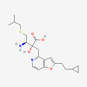 (2R,3R)-3-amino-2-[[2-(2-cyclopropylethyl)furo[3,2-c]pyridin-4-yl]methyl]-2-hydroxy-4-(2-methylpropylsulfanyl)butanoic acid