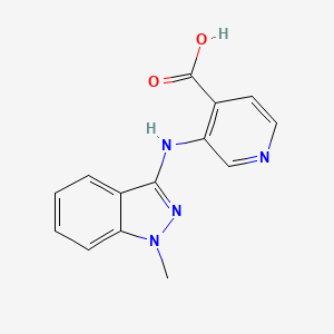 molecular formula C14H12N4O2 B10836516 3-[(1-methylindazol-3-yl)amino]pyridine-4-carboxylic acid 