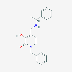 1-Benzyl-3-hydroxy-4-[(1-phenylethylamino)methyl]pyridin-2-one