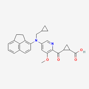 2-(5-((Cyclopropylmethyl)(1,2-dihydroacenaphthylen-3-yl)amino)-3-methoxypicolinoyl)cyclopropanecarboxylic acid