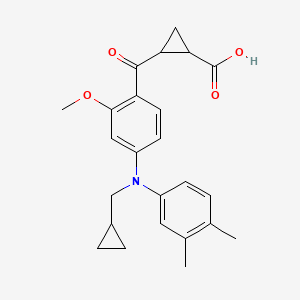 2-(4-((Cyclopropylmethyl)(3,4-dimethylphenyl)amino)-2-methoxybenzoyl)cyclopropanecarboxylic acid