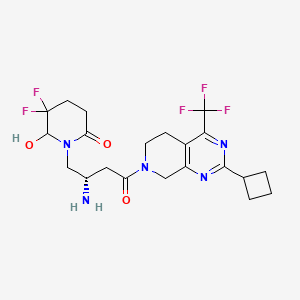 1-[(2S)-2-amino-4-[2-cyclobutyl-4-(trifluoromethyl)-6,8-dihydro-5H-pyrido[3,4-d]pyrimidin-7-yl]-4-oxobutyl]-5,5-difluoro-6-hydroxypiperidin-2-one