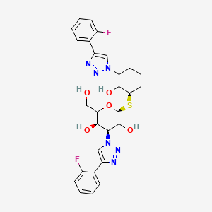 (2S,4S,5R)-4-[4-(2-fluorophenyl)triazol-1-yl]-2-[(1R)-3-[4-(2-fluorophenyl)triazol-1-yl]-2-hydroxycyclohexyl]sulfanyl-6-(hydroxymethyl)oxane-3,5-diol