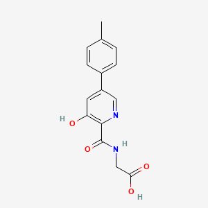 2-[[3-hydroxy-5-(4-methylphenyl)pyridine-2-carbonyl]amino]acetic acid