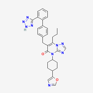 4-[trans-4-(1,3-oxazol-5-yl)cyclohexyl]-7-propyl-6-{[2'-(1H-tetrazol-5-yl)biphenyl-4-yl]methyl}[1,2,4]triazolo[1,5-a]pyrimidin-5(4H)-one