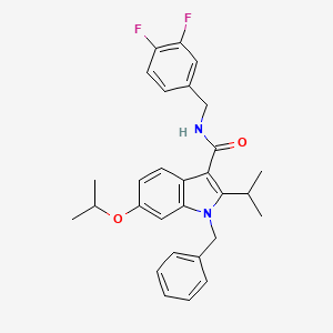 1-Benzyl-N-(3,4-difluorobenzyl)-6-isopropoxy-2-isopropyl-1H-indole-3-carboxamide