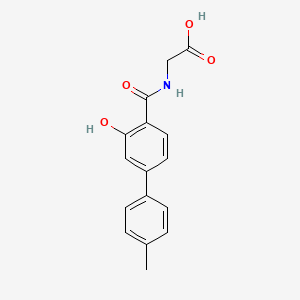 2-[[2-hydroxy-4-(4-methylphenyl)benzoyl]amino]acetic acid