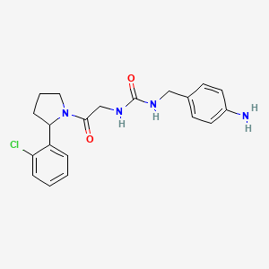 1-[(4-Aminophenyl)methyl]-3-[2-[2-(2-chlorophenyl)pyrrolidin-1-yl]-2-oxoethyl]urea