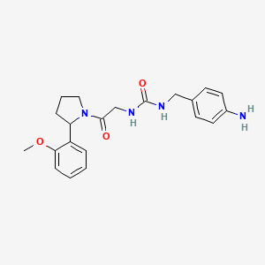 1-[(4-Aminophenyl)methyl]-3-[2-[2-(2-methoxyphenyl)pyrrolidin-1-yl]-2-oxoethyl]urea