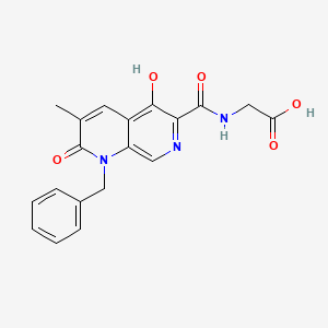 [(1-Benzyl-5-hydroxy-3-methyl-2-oxo-1,2-dihydro-[1,7]naphthyridine-6-carbonyl)-amino]-acetic acid