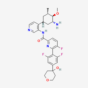 N-[4-[(1R,3R,4R,5S)-3-amino-4-methoxy-5-methylcyclohexyl]pyridin-3-yl]-6-[2,6-difluoro-4-(4-hydroxyoxan-4-yl)phenyl]-5-fluoropyridine-2-carboxamide