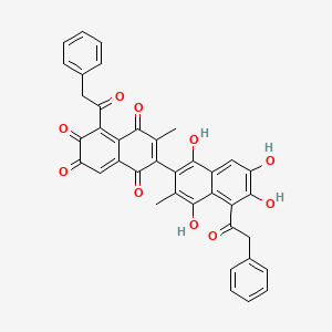 3-Methyl-5-(2-phenylacetyl)-2-[1,4,6,7-tetrahydroxy-3-methyl-5-(2-phenylacetyl)naphthalen-2-yl]naphthalene-1,4,6,7-tetrone