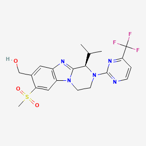 [(1R)-7-methylsulfonyl-1-propan-2-yl-2-[4-(trifluoromethyl)pyrimidin-2-yl]-3,4-dihydro-1H-pyrazino[1,2-a]benzimidazol-8-yl]methanol