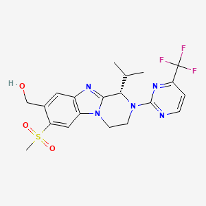 [(1S)-7-methylsulfonyl-1-propan-2-yl-2-[4-(trifluoromethyl)pyrimidin-2-yl]-3,4-dihydro-1H-pyrazino[1,2-a]benzimidazol-8-yl]methanol