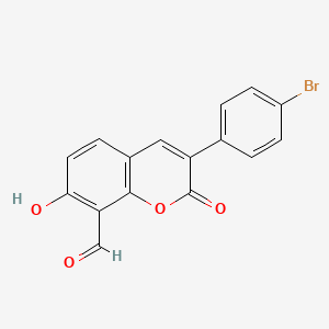 3-(4-Bromophenyl)-7-hydroxy-2-oxochromene-8-carbaldehyde