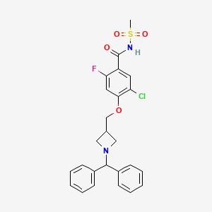 4-((1-benzhydrylazetidin-3-yl)methoxy)-5-chloro-2-fluoro-N-(methylsulfonyl)benzamide