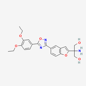 2-Amino-2-[5-[5-(3,4-diethoxyphenyl)-1,2,4-oxadiazol-3-yl]-1-benzofuran-2-yl]propane-1,3-diol