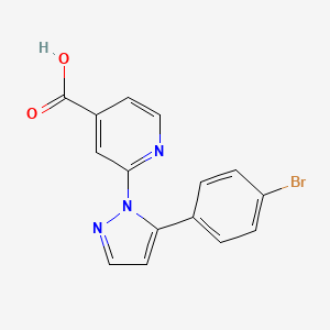 2-[5-(4-bromophenyl)-1H-pyrazol-1-yl]pyridine-4-carboxylic acid