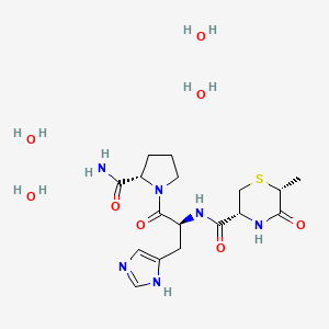 molecular formula C17H32N6O8S B10837202 Montirelin tetrahydrate 