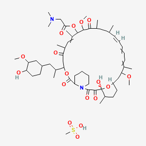 [(1S,24E)-1-hydroxy-12-[1-(4-hydroxy-3-methoxycyclohexyl)propan-2-yl]-19,30-dimethoxy-15,17,21,23,29,35-hexamethyl-2,3,10,14,20-pentaoxo-11,36-dioxa-4-azatricyclo[30.3.1.04,9]hexatriaconta-16,24,26,28-tetraen-18-yl] 2-(dimethylamino)acetate;methanesulfonic acid