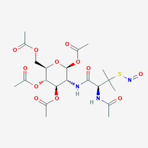 [(2R,3S,4R,5R,6S)-5-[[(2S)-2-acetamido-3-methyl-3-nitrososulfanylbutanoyl]amino]-3,4,6-triacetyloxyoxan-2-yl]methyl acetate