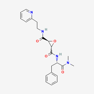 (2S,3S)-2-N-[(2S)-1-(dimethylamino)-1-oxo-3-phenylpropan-2-yl]-3-N-(2-pyridin-2-ylethyl)oxirane-2,3-dicarboxamide