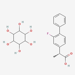 cyclohexane-1,2,3,4,5,6-hexol;(2R)-2-(3-fluoro-4-phenylphenyl)propanoic acid